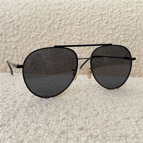 fendi ff 0222 black aviator